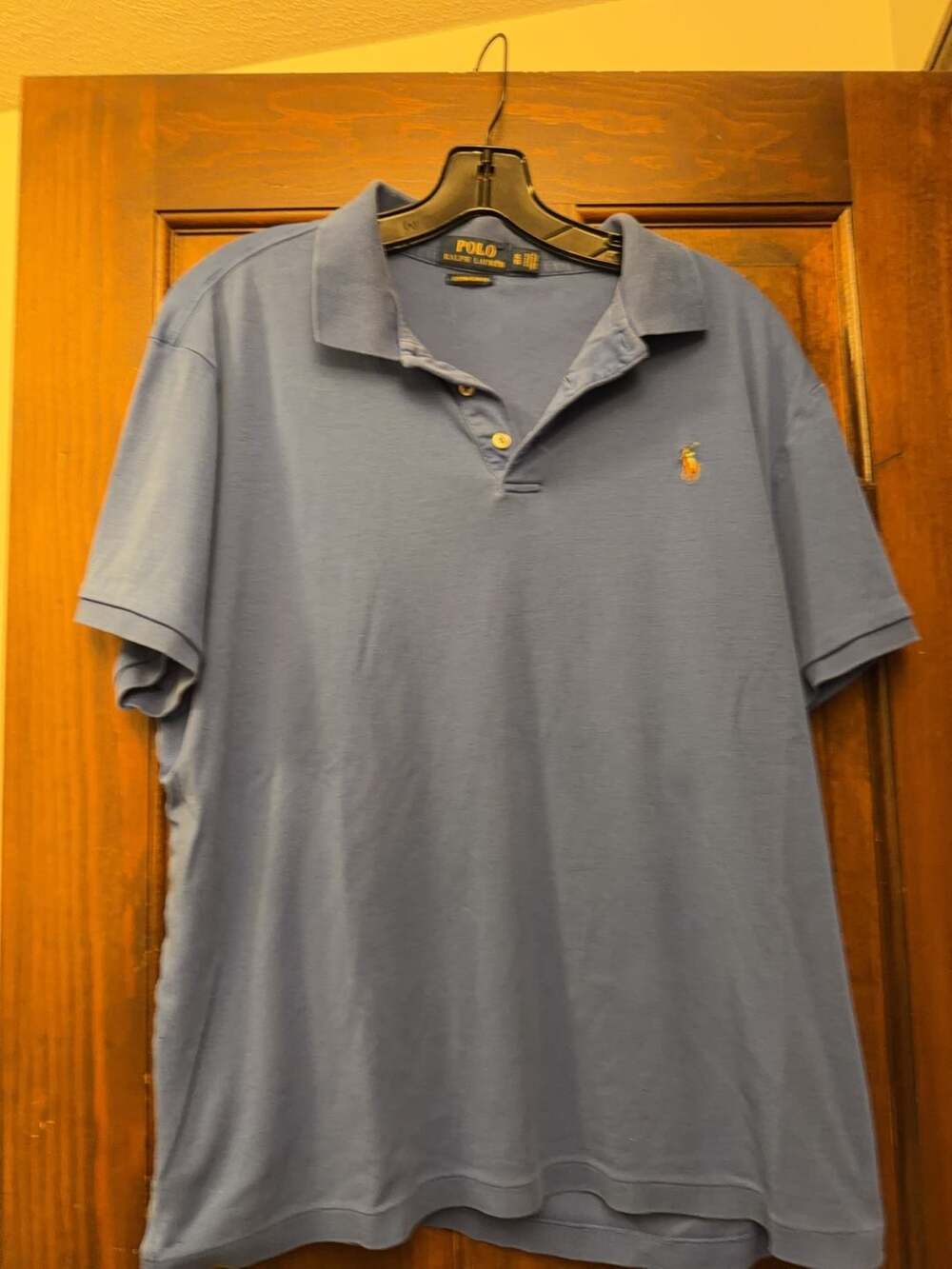 Polo Ralph Lauren Custom Slim Fit Polo Shirt Blue Size XL
